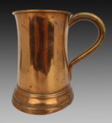 Antique Georgian Copper Tavern Tankard – Engraved, c.1800