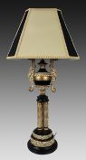 Neoclassical Style Giltwood and Ebonised Table Lamp