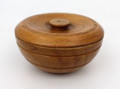 Small Turned Wooden Lidded Pot – Signed 'Atkinson'