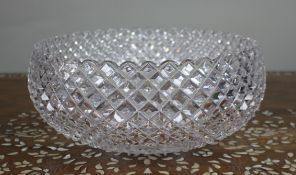 Monumental Hand-Cut Crystal Centrepiece Bowl c.1935