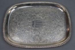 Vintage Silver Plated Serving Tray