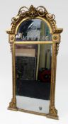 Regency Giltwood Pier Glass – Intaglio Cut Mirror Plate, c.1815