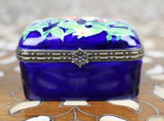 Old Tupton Ware Porcelain Trinket Box with Floral & Butterfly Decoration