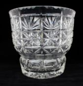 Large Vintage Hand-Cut Crystal Bowl