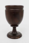 Small Turned Rosewood Goblet or Egg Cup, 19th Century