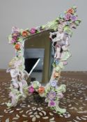 Vintage Dresden Porcelain Vanity Mirror