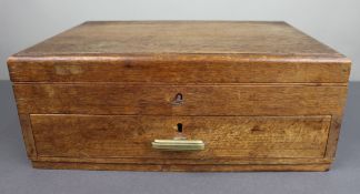 Antique Edwardian Oak Cutlery Box