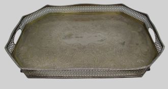 Large Vintage Silver Plated Tray