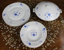 Royal Worcester “Blue Bow” Dinner Service – Plates & Tureen
