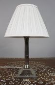 Victorian Silver Plated Corinthian Column Table Lamp