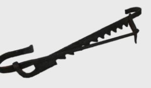 Antique Wrought Iron Chimney Trammel / Pot Hook