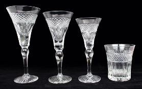 Fine Suite of 48 Tudor Crystal “Castile” Pattern Glasses