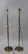 Pair of Vintage Brass Standard Lamps