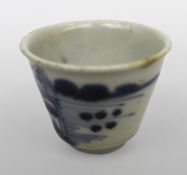 Late Qing Chinese Blue and White Porcelain Teacup, Circa 1880
