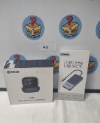 2 Pack Lavalier Microphone & Mini Usb Dock. Est £45