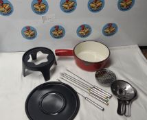 Fondue Pan & Accessories. Est £20