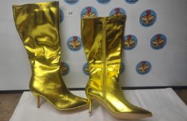 Women's Gold Heel Boots. Est £15