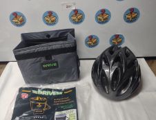 Bicycle Helmet & Car Waste Bin. Est £30