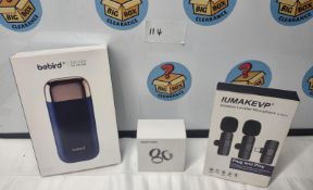 Job Lot Microphone, Smart Ring & Ear Cleaner. Est £30