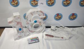 Numbered Birthday Light & Straighteners. Est £40