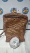 Women's Brown Weave Handbag & Purse. Est £15