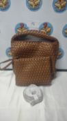 Women's Brown Weave Handbag & Purse. Est £15