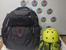 Bicycle Helmet & Backpack. Est £40