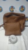 Women's Brown Weave Handbag & Purse. Est £15