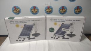 2 Pack Solar Water Fountain Pump. Est £40