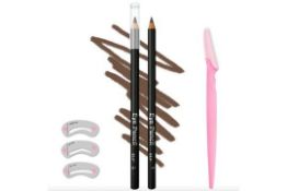 21 x Professional Eyebrow Pencil Set, Long Lasting Brown L6a