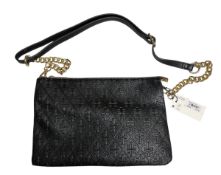 Embossed Chain Strap Black Bag One Size RRP £27.00 L24a