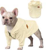 Zipper Hooded Dog Sweater Pet Clothing Dog Cat L6b