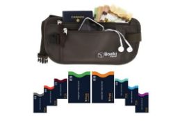 Travel Hidden Passport Holder - RFID Blocking Slim Money Belt L4b