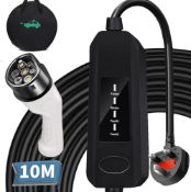 10M EV Charger Cable Type 2 To 3 Pin Plug, Electric Car Charging Cable L3c