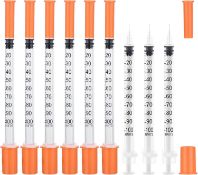 10 x Packs of 10 - 1ml 31G 6mm Insulin Syringes Total RRP £134.50 L30b
