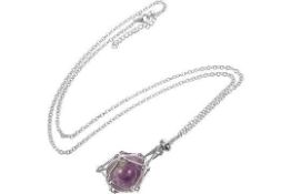 10 x Crystal Pendant Cage Necklace Lb1a