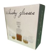 Whiskey Decanter and 4 Glasses RRP £34.95 ea L9c
