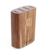 4 x Mauviel 1830 Acacia Wood Knife Blocks - 4 Slots Lfd