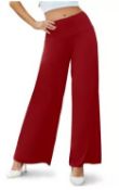 12 x Women Trousers High Waist Stretch Wide Leg Total RRP £335.04 L35cFD