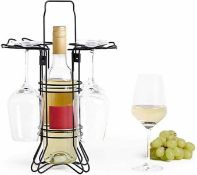 Wine Bottle & Glass Holder L4b