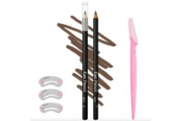 21 x Professional Eyebrow Pencil Set, Long Lasting Brown L6a