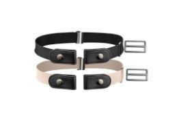 14 x 2 Pieces Adjustable No Buckle Belts For Women Lb42