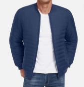 Men's Casual Windproof Winter Lined Warm Jacket - Large L2