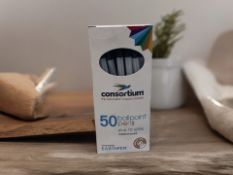 20 x Consortium Packs of 50 Black Ball Point Pens L18a