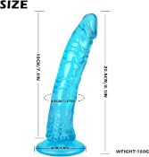 2 x Blue Soft Realistic Dildo L12b