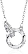 10 x 925 Silver Necklace Cubic Zirconia L11a