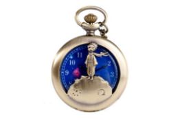 Pocket Watch, Classic The Little Prince Blue Bronze Vintage Quartz L11a