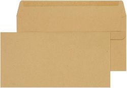 6 x Blue Label 110 x 220mm 80gsm Manilla Self Seal Wallet Envelopes - Pack of 1000 L16b