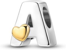 8 x 925 Sterling Silver Letter Charms