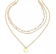 10 x Elegant Golden Pearl Choker & Layered Necklace For Women L14a